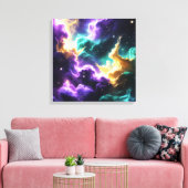 銀河系色ストーム キャンバスプリント (インサイチュ (リビング))