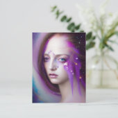 銀河系葉書の女性 ポストカード (スタンド正面)