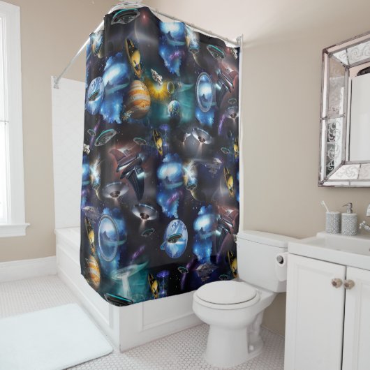 銀河系訪問者宇宙 シャワーカーテン (インサイチュ)