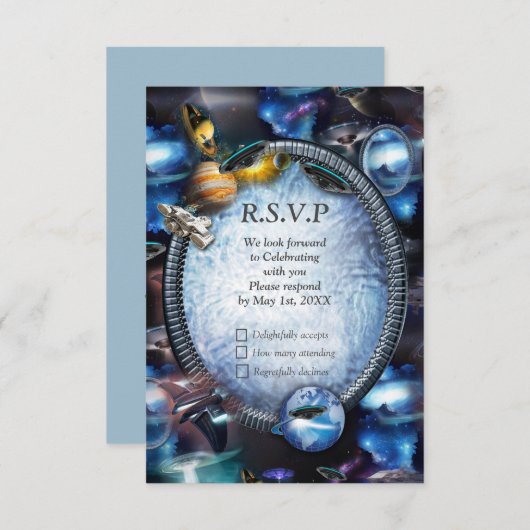 銀河系訪問者宇宙 出欠カード (正面/裏面)