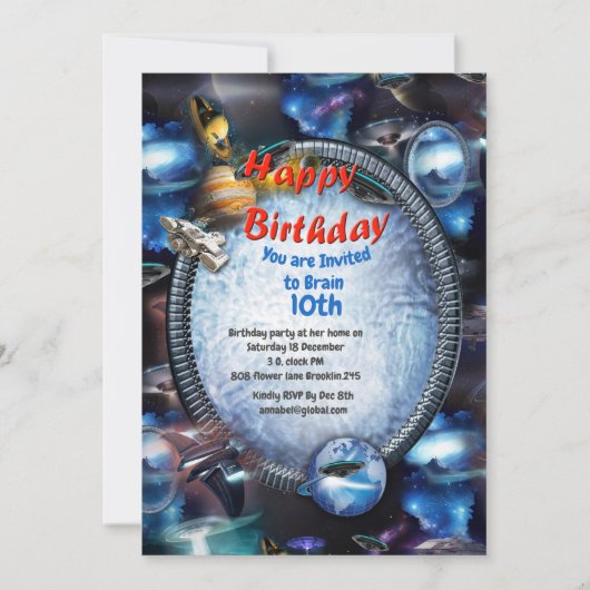 銀河系訪問者宇宙 招待状 (正面)