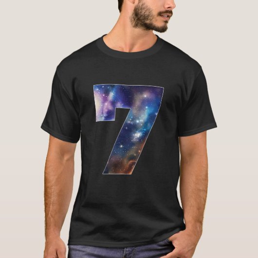 銀河系7歳7番目の誕生日宇宙テーマAstron Tシャツ (正面)
