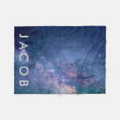 銀河系 • 名前の宇宙の背景 フリースブランケット (正面(横))