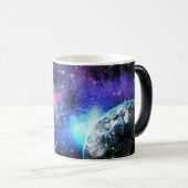 銀河系、宇宙、星、宇宙のギフトパターン モーフィングマグカップ (正面右)