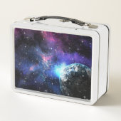 銀河系、宇宙、星、宇宙ギフトパターン メタルランチボックス (裏面)