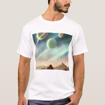 銀河系、宇宙、星、宇宙空間Tシャツ