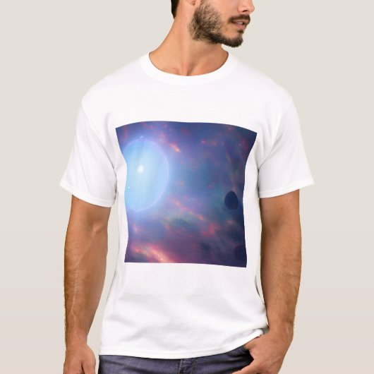 銀河系、宇宙、星、宇宙空間Tシャツ Tシャツ (正面)