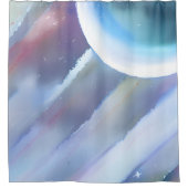 銀河系、宇宙、星、宇宙 シャワーカーテン (正面)