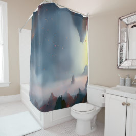 銀河系、宇宙、星、宇宙 シャワーカーテン