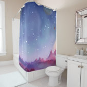 銀河系、宇宙、星、宇宙 シャワーカーテン (インサイチュ)