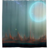 銀河系、宇宙、星、宇宙 シャワーカーテン (正面)