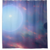 銀河系、宇宙、星、宇宙 シャワーカーテン (正面)