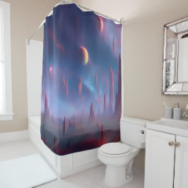 銀河系、宇宙、星、宇宙 シャワーカーテン