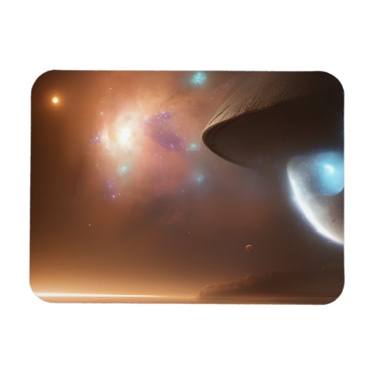 銀河系、宇宙、星、宇宙 マグネット (横)