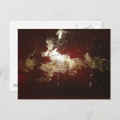 銀河系-抽象芸術表現主義レッドブラウン金ゴールド ポストカード (正面/裏面)