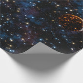 銀河系、星、惑星を持つ宇宙 ラッピングペーパー (角)
