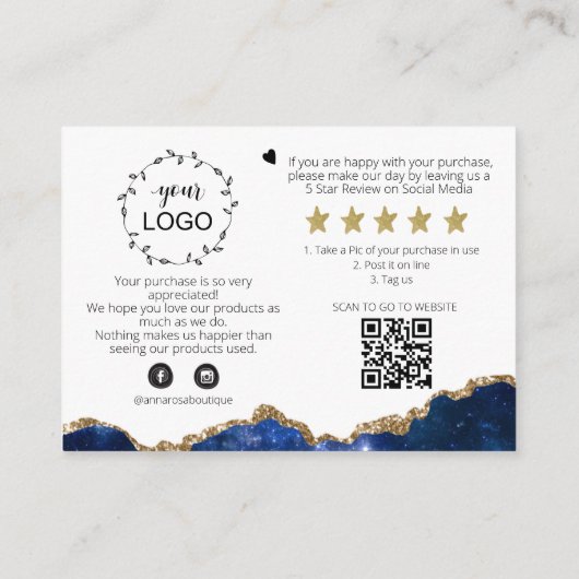 *～*銀河系AGATE QRロゴAP8のご確認ありがとうございます  エンクロージャーカード (裏面)