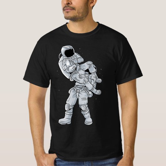 銀河系BJJ宇宙飛行士ティ飛んでいるアルバル柔術 Tシャツ (正面)