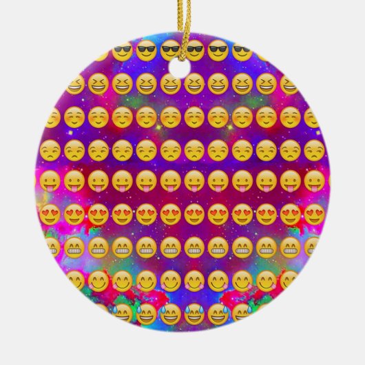 銀河系Emojis セラミックオーナメント (正面)