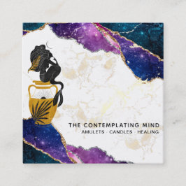 *～*銀河系Mermaid Moon Mustic Agate名刺 スクエア名刺