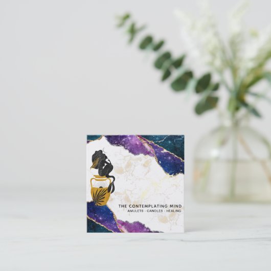 *～*銀河系Mermaid Moon Mustic Agate名刺 スクエア名刺 (スタンド正面)