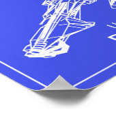 銀河系UN.E Prototype X-1ブループリントポスター ポスター (角)