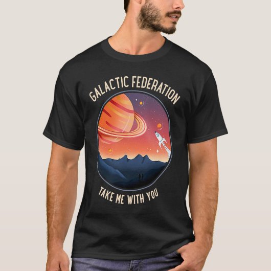 銀河連合があなたと一緒に宇宙 Tシャツ (正面)