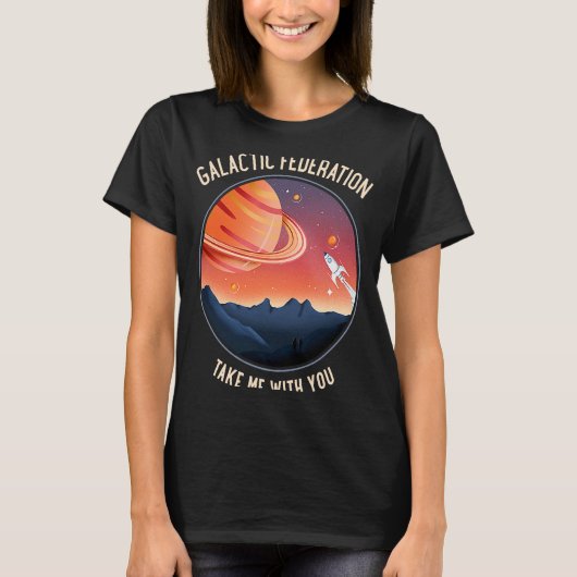 銀河連合があなたと一緒に宇宙 Tシャツ (正面)