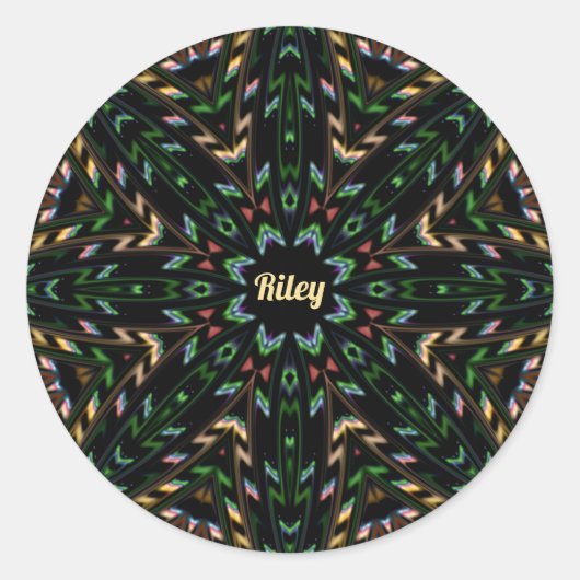 銀河間の色数々ののステッカー～ ラウンドシール (正面)