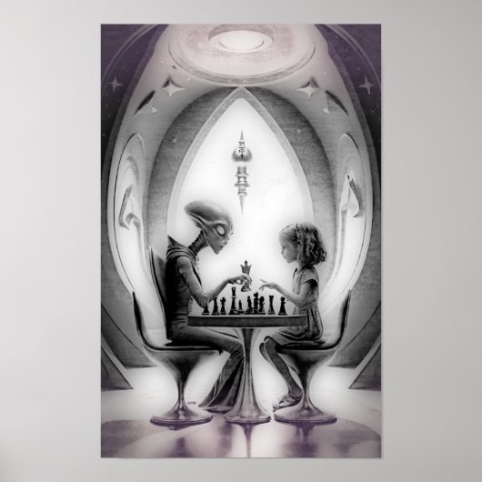 銀河間チェス：エイリアンvs少女 ポスター (正面)