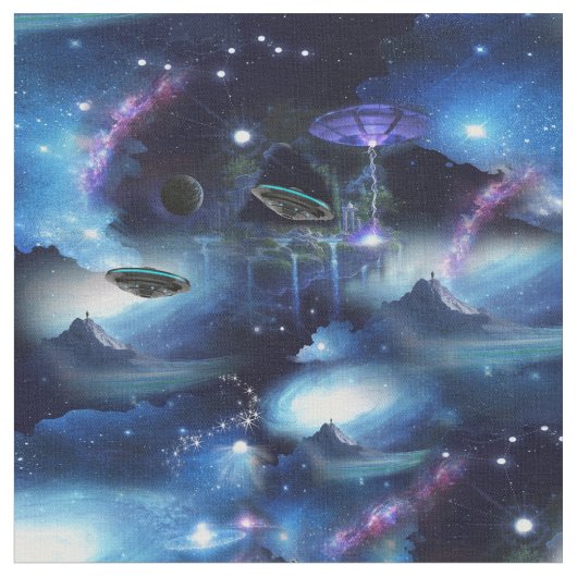 銀河間宇宙の旅 ファブリック (クローズアップ)