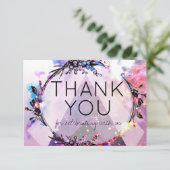 銀河 モダン スペース ヒップ ウェディング サンクス 招待状 (スタンド正面)