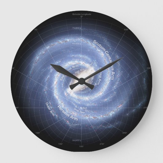 "銀河" ラージ壁時計 (正面)