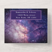 銀河 宇宙 星雲 星空 夜空 フォト オールインワン招待状 (裏面)