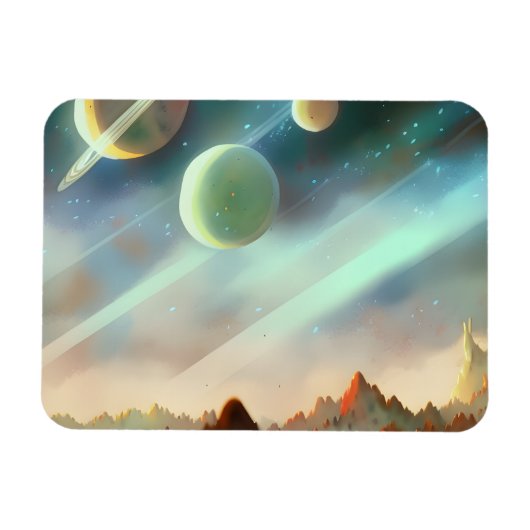 銀河,宇宙,星,宇宙空間 マグネット (横)