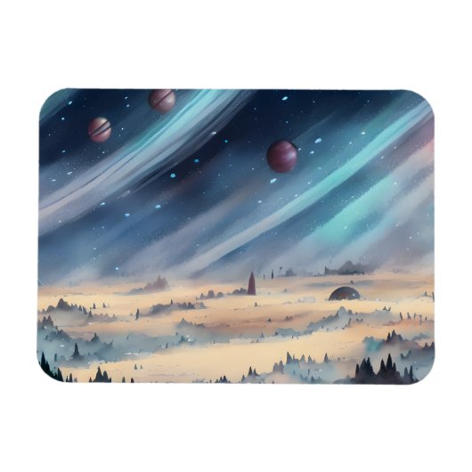 銀河,宇宙,星,宇宙空間 マグネット (横)
