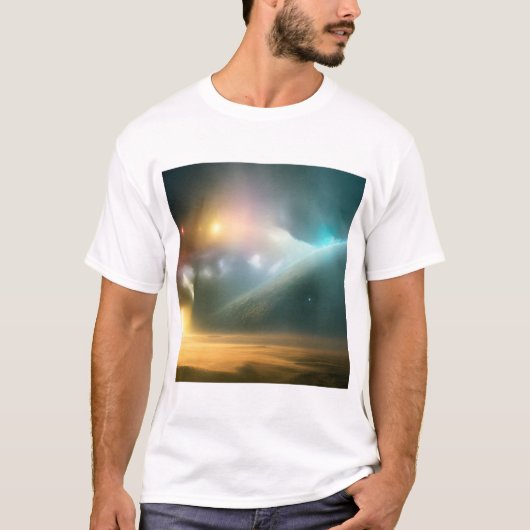 銀河、宇宙、星、宇宙空間 Tシャツ (正面)