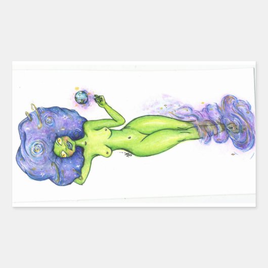 銀河 長方形シール (正面)