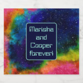 銀河Sci-Fi結婚の スパークリングワインラベル (シングルラベル)