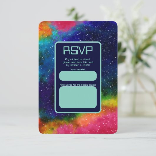 銀河Sci-Fi結婚の 出欠カード (スタンド正面)