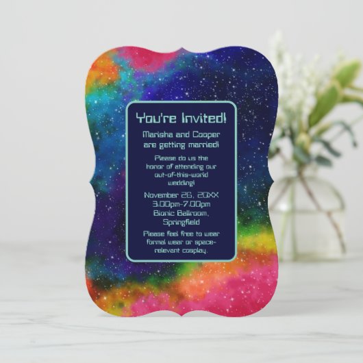 銀河Sci-Fi結婚式招待状 (スタンド正面)