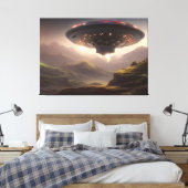 銀河UFOキャンバス印刷 キャンバスプリント (インサイチュ (寝室))