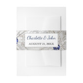 銀海軍スノーフレーク冬の結婚式 招待状ベリーバンド (正面例)