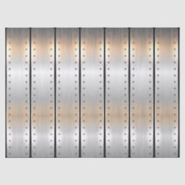 銀灰色のメタリックなテクスチャーストライプパターン 薄葉紙