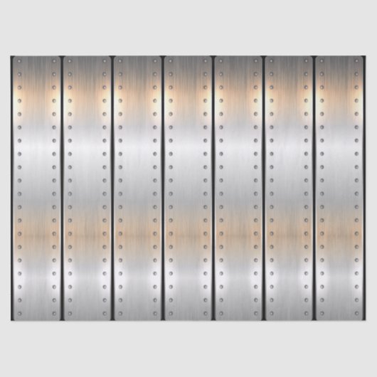 銀灰色のメタリックなテクスチャーストライプパターン 薄葉紙 (正面)