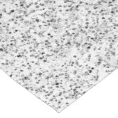 銀灰色の光のグリッターきらめき ショートテーブルランナー (コーナー)