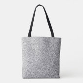 銀灰色の光のグリッターきらめき トートバッグ (裏面)