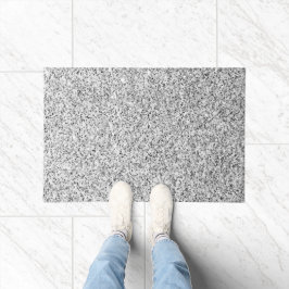 銀灰色の光のグリッターきらめき ドアマット