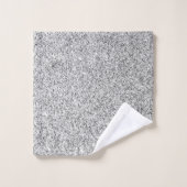 銀灰色の光のグリッターきらめき バスタオルセット (ウォッシュタオル)