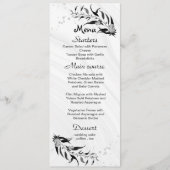 銀灰色の花と葉黒結婚の メニュー (正面)